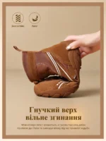 Женские утеплённые ботинки ZHR Classic в ретро-стиле, коричневые, размер 38 — изображение 6
