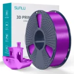 Филамент SUNLU PLA + Silk Purple 1.75 мм 1 кг, шелковый фиолетовый пластик для 3D-принтера