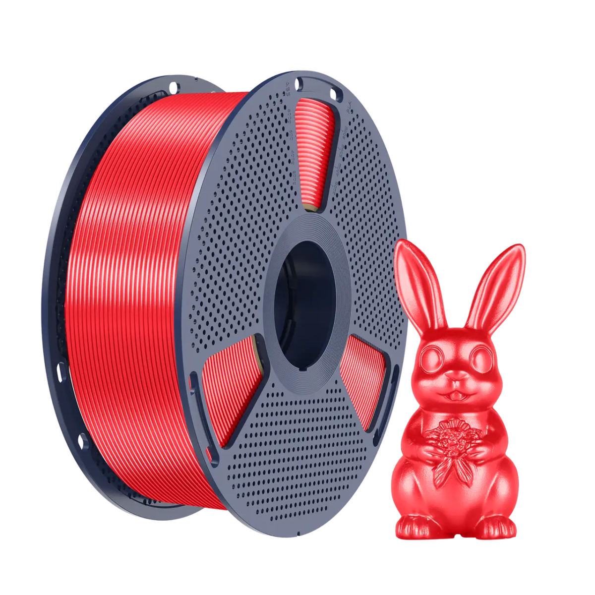 Филамент SUNLU PLA+ Silk Red 1.75 мм 1 кг, шелковый красный пластик для 3D-принтера — изображение 2