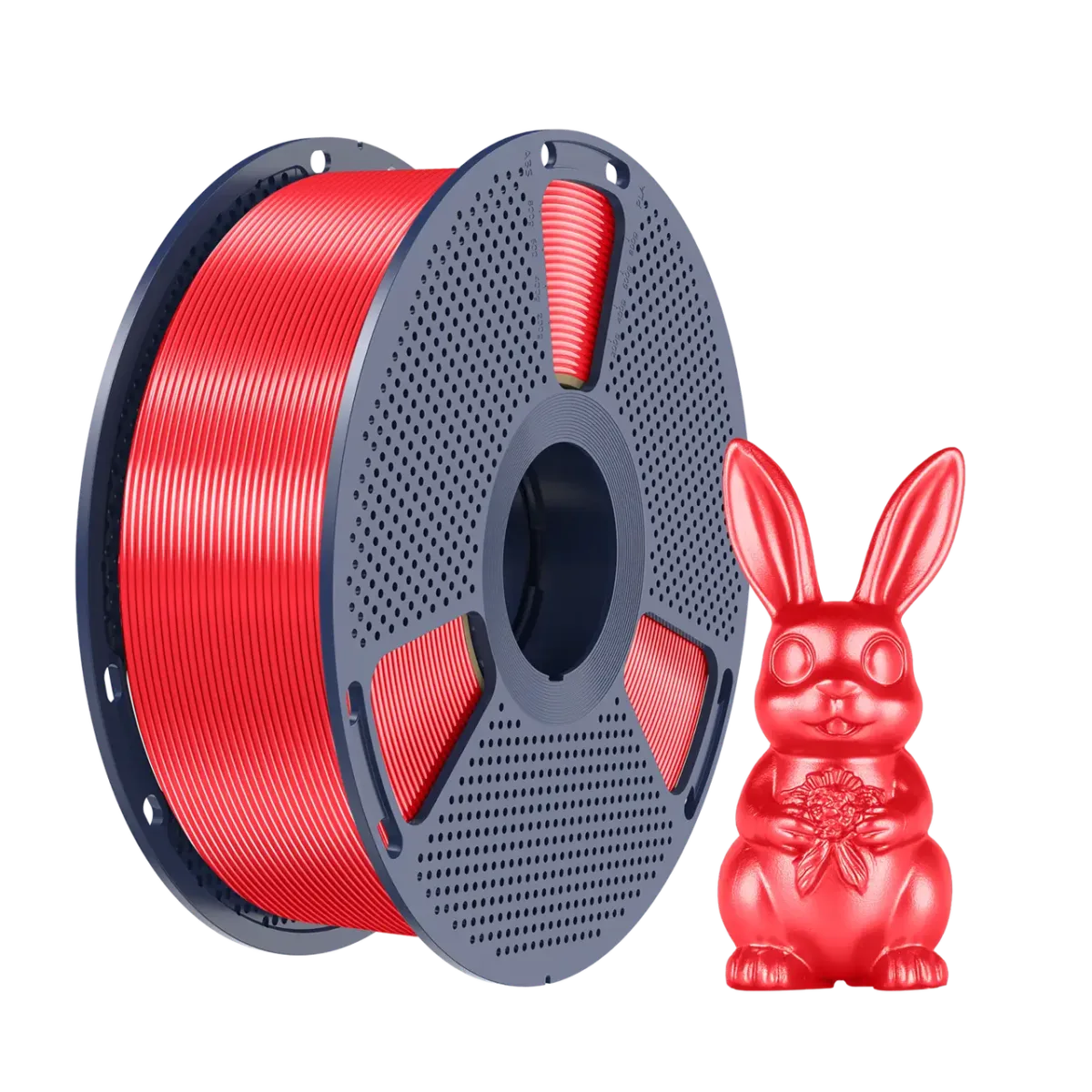 Филамент SUNLU PLA+ Silk Red 1.75 мм 1 кг, шелковый красный пластик для 3D-принтера — изображение 2