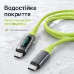 120-240W PD Type-C to Type-C кабель с цифровым дисплеем, 480 Мбит/с, 1.5 м — изображение 3