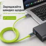 120-240W PD Type-C to Type-C кабель с цифровым дисплеем, 480 Мбит/с, 1.5 м — изображение 4