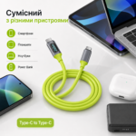 120-240W PD Type-C to Type-C кабель с цифровым дисплеем, 480 Мбит/с, 1.5 м — изображение 6