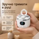 Профессиональная электрическая машинка для стрижки ногтей 3 в 1 с лупой 2,5×, LED-подсветкой, 3 скоростями и контейнером для срезов — изображение 3