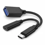 OTG переходник Type-C на USB + Type-C 5V/2A 10W, разветвитель для телефона, планшета, ноутбука — изображение 10