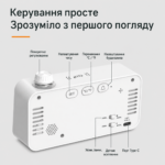 Электронные настольные часы-будильник LCD CD-1 с 3 будильниками, температурой и влажностью, USB, белые — изображение 4