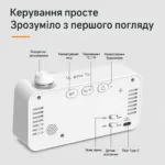 Электронные настольные часы-будильник LCD CD-1 с 3 будильниками, температурой и влажностью, USB, белые — изображение 4