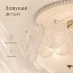 Дизайнерская потолочная люстра Murano с фактурным стеклом, размеры 40/50/60 см Pink — изображение 7