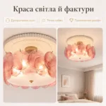 Дизайнерская потолочная люстра Murano с фактурным стеклом, размеры 40/50/60 см Pink — изображение 16