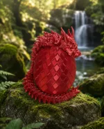 Большой подвижный 3D-дракон в драконьем яйце, 40 см, красный  Silk, подарок детям и взрослым — изображение 17