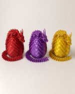 Большой подвижный 3D-дракон в драконьем яйце, 40 см, красный Silk, подарок детям и взрослым — изображение 14