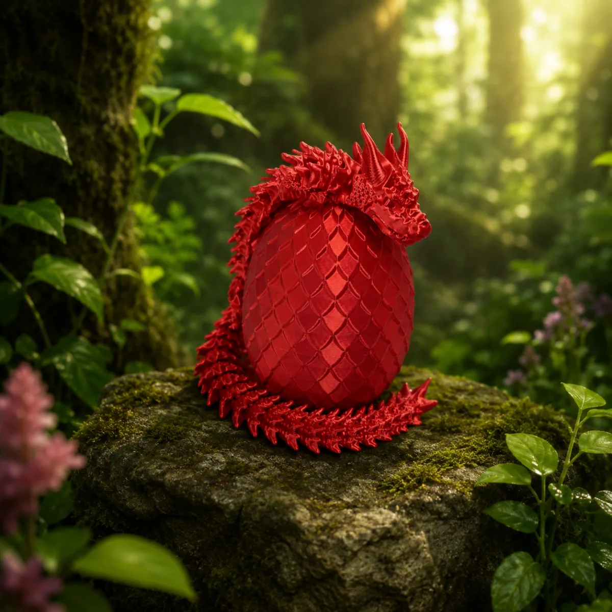 Большой подвижный 3D-дракон в драконьем яйце, 40 см, красный  Silk, подарок детям и взрослым — изображение 7