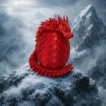 Большой подвижный 3D-дракон в драконьем яйце, 40 см, красный  Silk, подарок детям и взрослым — изображение 6