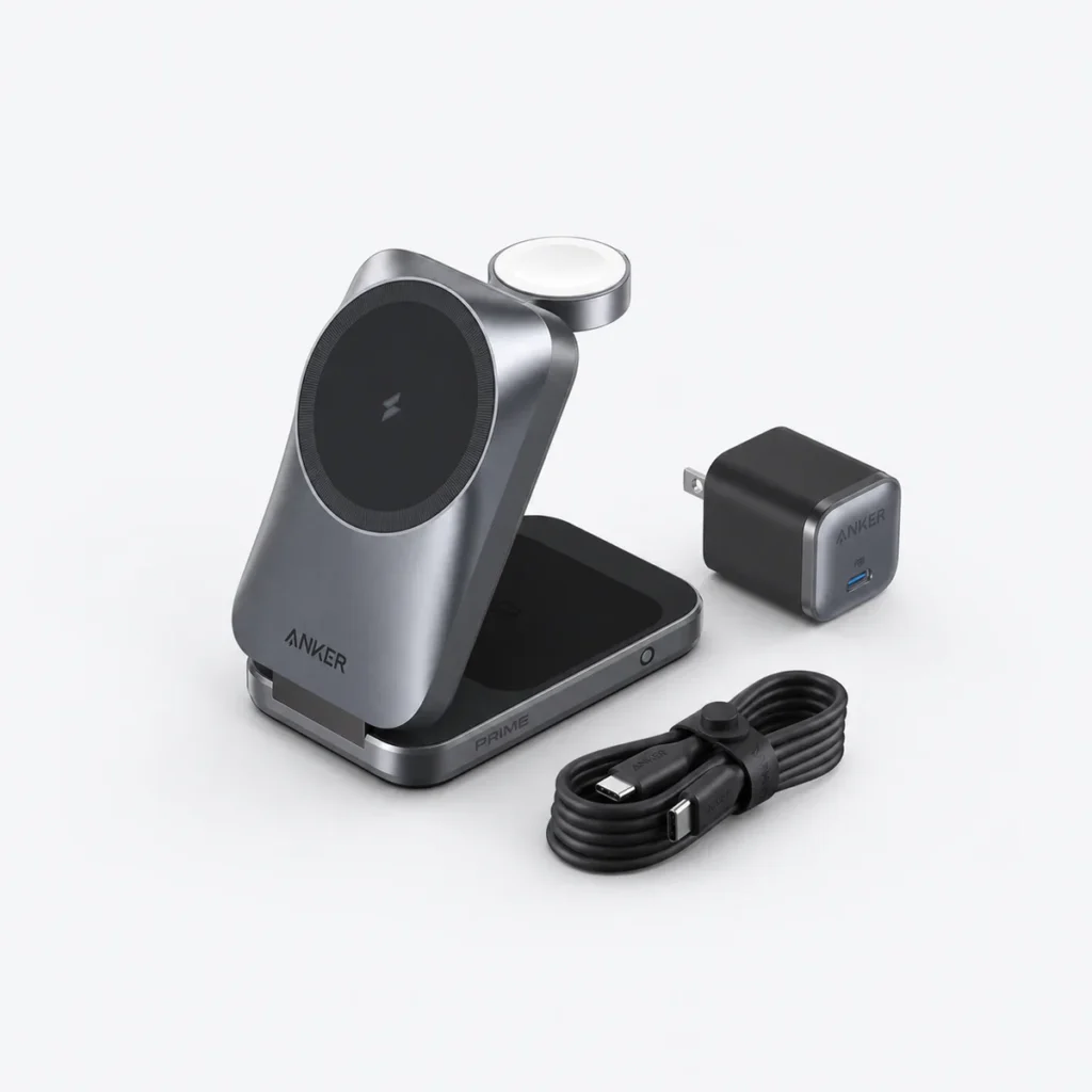 Складная зарядная станция Anker Prime A25N1 3-в-1 Qi2 25W