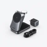 Складная зарядная станция Anker Prime A25N1 3-в-1 Qi2 25W AirCool MagSafe, комплект 45W