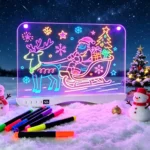 Светящаяся LED-доска для рисования 35,5×26,5 см, аккумулятор 1100 мА·ч, 7 цветов — белая — изображение 5