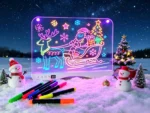 Светящаяся LED-доска для рисования 35,5×26,5 см, аккумулятор 1100 мА·ч, 7 цветов — белая — изображение 10