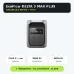 EcoFlow DELTA 3 Max Plus (2048Wh, 3000W) CN + 5 переходников — зарядная станция | под заказ