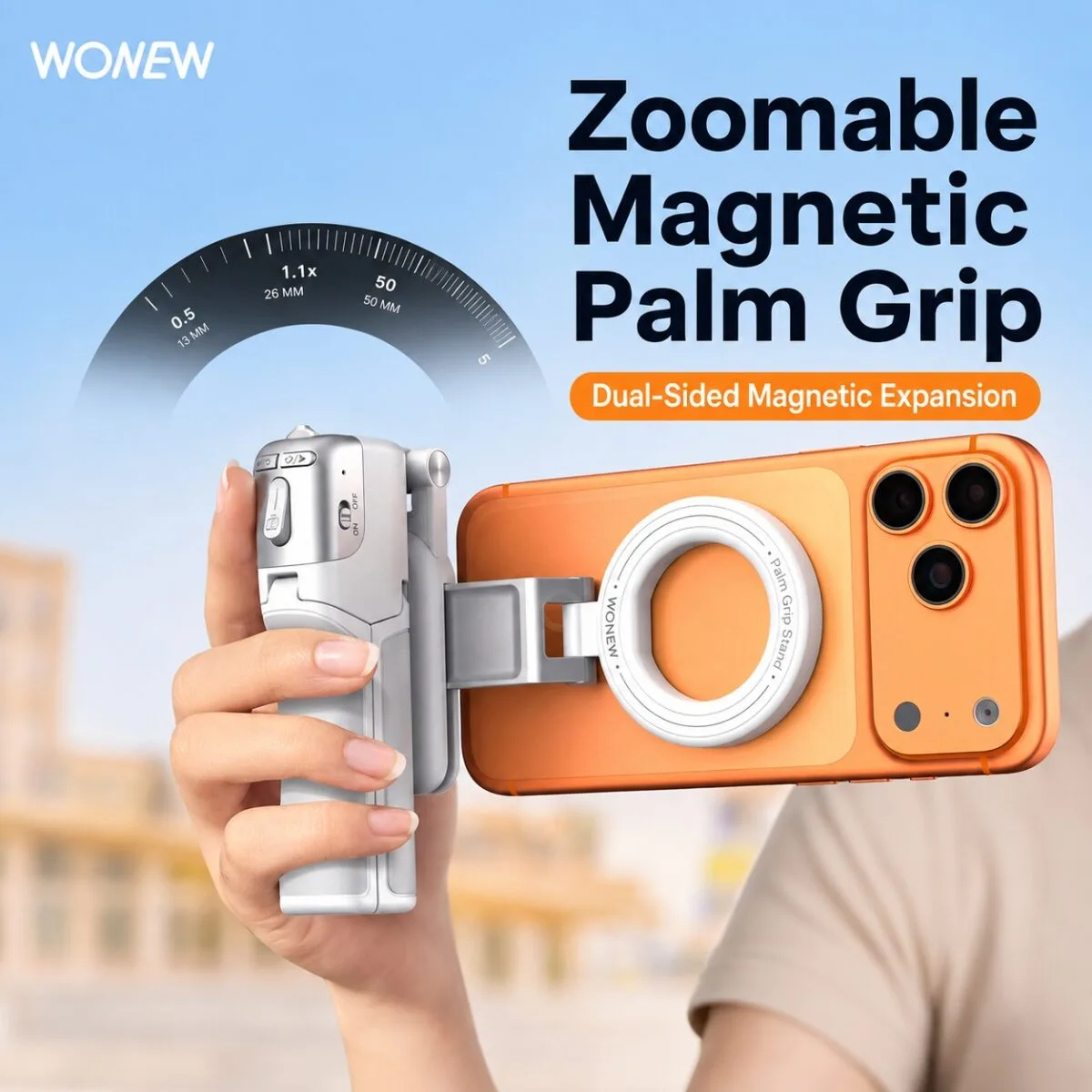 WONEW Z3 Palm Grip — магнитный штатив-селфи-палка для телефона, 8 вариантов — изображение 3