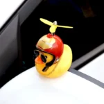 Утка в шлеме с пропеллером в машину, декоративная уточка на торпеду авто / руль велосипеда и мотоцикла — изображение 13