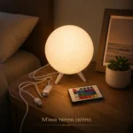 Настольная лампа Луна 3D RGB с пультом, 16 цветов, USB — изображение 3
