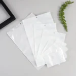 Белые перламутровые пакеты Zip-Lock с европодвесом разных размеров