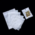 Белые перламутровые пакеты Zip-Lock с европодвесом, 0,16 мм — ходовые размеры — изображение 4