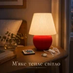 Настольная 3D-лампа RGB с пультом, 16 цветов, тёплые оттенки, USB, красно-белая — изображение 3