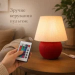 Настольная 3D-лампа RGB с пультом, 16 цветов, тёплые оттенки, USB, красно-белая — изображение 7