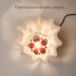 Настольная 3D-лампа с волнистым абажуром E27, LED 6 Вт 600 лм 4500K, красно-белая — изображение 9