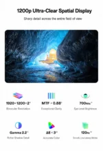 AR-очки XREAL 1S с экраном до 500″, X1, 120 Гц и преобразованием 2D в 3D — изображение 4