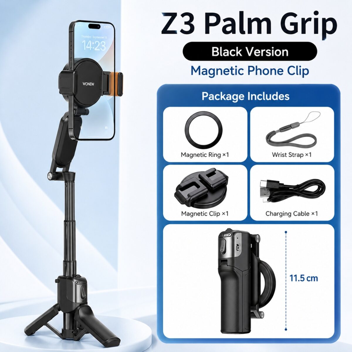 WONEW Z3 Palm Grip — магнитный штатив-селфи-палка для телефона, 8 вариантов — изображение 10