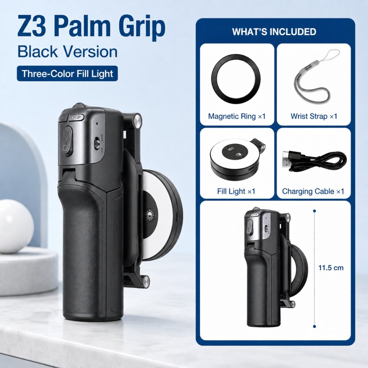 WONEW Z3 Palm Grip — магнитный штатив-селфи-палка для телефона, 8 вариантов — изображение 11