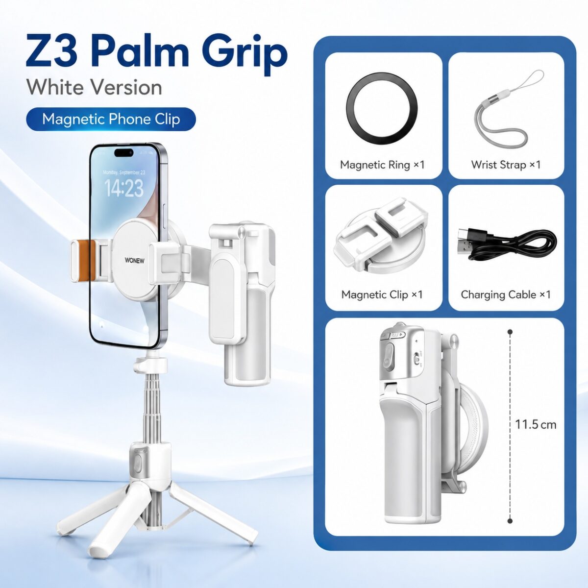 WONEW Z3 Palm Grip — магнитный штатив-селфи-палка для телефона, 8 вариантов — изображение 6