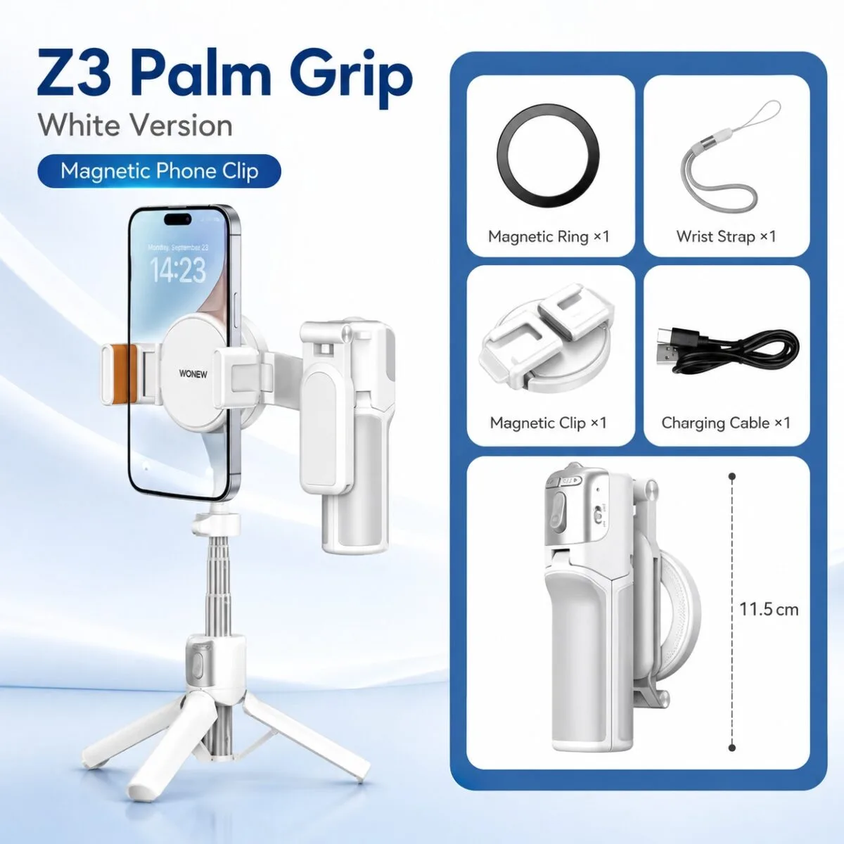 WONEW Z3 Palm Grip — магнитный штатив-селфи-палка для телефона, 8 вариантов — изображение 6