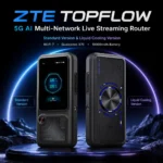 ZTE TOPFLOW MU5252 мобильный 5G-A роутер Wi‑Fi 7 с 3 SIM и AI-агрегацией сетей, 10000 мА·ч
