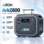 Зарядна станція ABOK Ark2800 2800Вт 2160Вт·год LiFePO4 ДБЖ, MPPT 1200Вт, Bluetooth