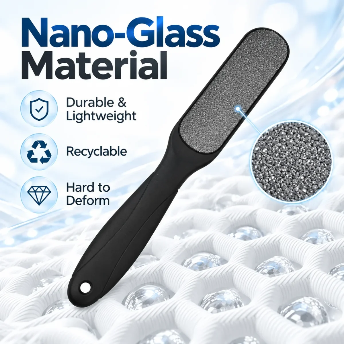 Оригинальная японская пилка для пяток Sasayama Nano Glass, двусторонняя — фото 3