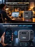 Зарядна станція ABOK Ark2800 2800Вт 2160Вт·год LiFePO4 ДБЖ, MPPT 1200Вт, Bluetooth — изображение 8