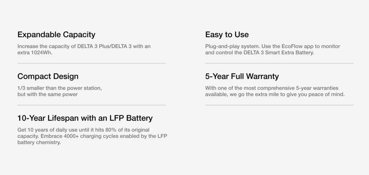 Дополнительная батарея EcoFlow DELTA 3 Smart Extra Battery 1024 Вт·ч LiFePO4, EU/DE — под заказ — изображение 5