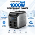 Портативная зарядная станция ALLPOWERS P1800 1800W 1024Wh LiFePO4, пик 3600W, Wi‑Fi/Bluetooth — изображение 3