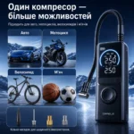 Автомобильный компрессор CAFELE CA32-3 10500 мА·ч, 150 PSI, 120–160 Вт, автостоп, Type-C — изображение 6
