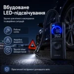 Автомобильный компрессор CAFELE CA32-3 10500 мА·ч, 150 PSI, 120–160 Вт, автостоп, Type-C — изображение 7
