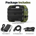 Портативная зарядная станция DS-S1600 1024Wh 1600W (пик 3200W) LiFePO4 со встроенными солнечными панелями 40W, EU 230V — изображение 6