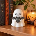 Набор 3D-фигурок «Милый призрак с серой летучей мышью» для Halloween — 3 или 5 шт. — фото 6