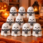 Набор 3D-фигурок «Милый призрак с серой летучей мышью» для Halloween — 3 или 5 шт. — фото 8