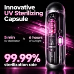 Электрическая звуковая зубная щётка JIMOK J7 Pro — 48 000 движений/мин, IPX8, 4 насадки, UV-кейс — фото 6