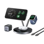 Беспроводная зарядка Anker Prime A25X7 3-в-1 Qi2 25W с экраном и охлаждением TEC — Anker charging station with wireless charging for phone, watch, and earbuds
