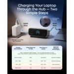 USB-C хаб Anker A210C 10-в-1 с экраном, HDMI, DisplayPort, 4K 144 Гц — power