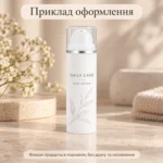 Флакон вакуумный для косметики 50 мл из PP, белый с серебристым ободком и дозатором — пример оформления, флакон продаётся пустым без печати